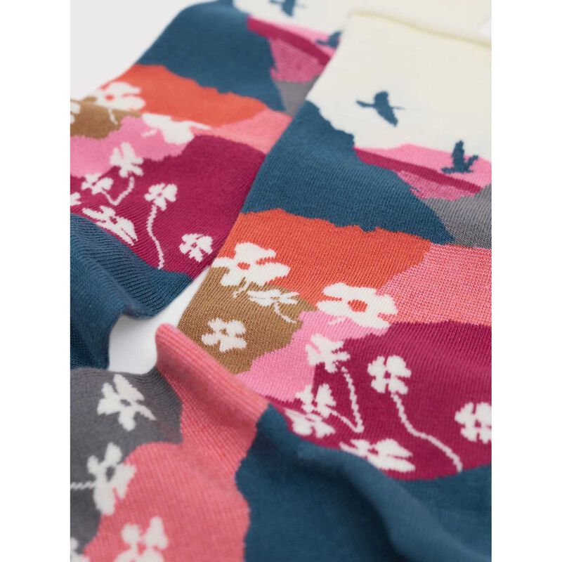 Seasalt Cornwall Bamboo Arty Socks - Morning Spring Wicker image number 1